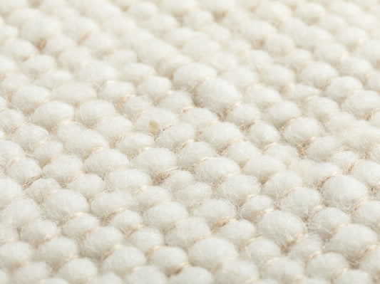 Handweb Teppich Norda Creme